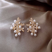 Coral Branch & Pearl Earrings
