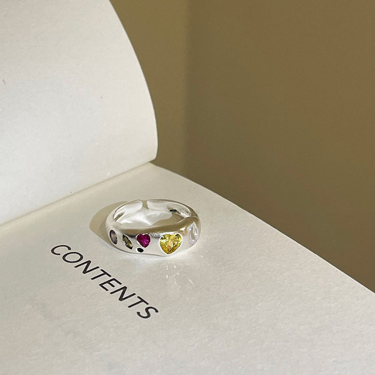 Irregular Coloured Zirconia Ring