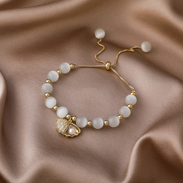Seashell Opal Bead Bracelet
