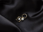 Natural Pearl Earrings in Sterling Silver with Gold Plating