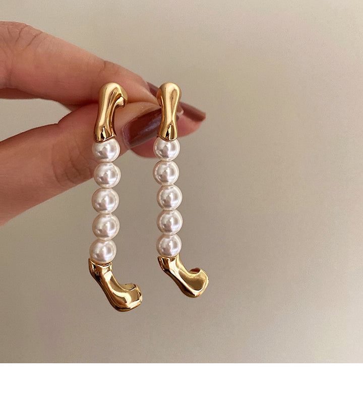 Pearl Circle Hoop Earrings