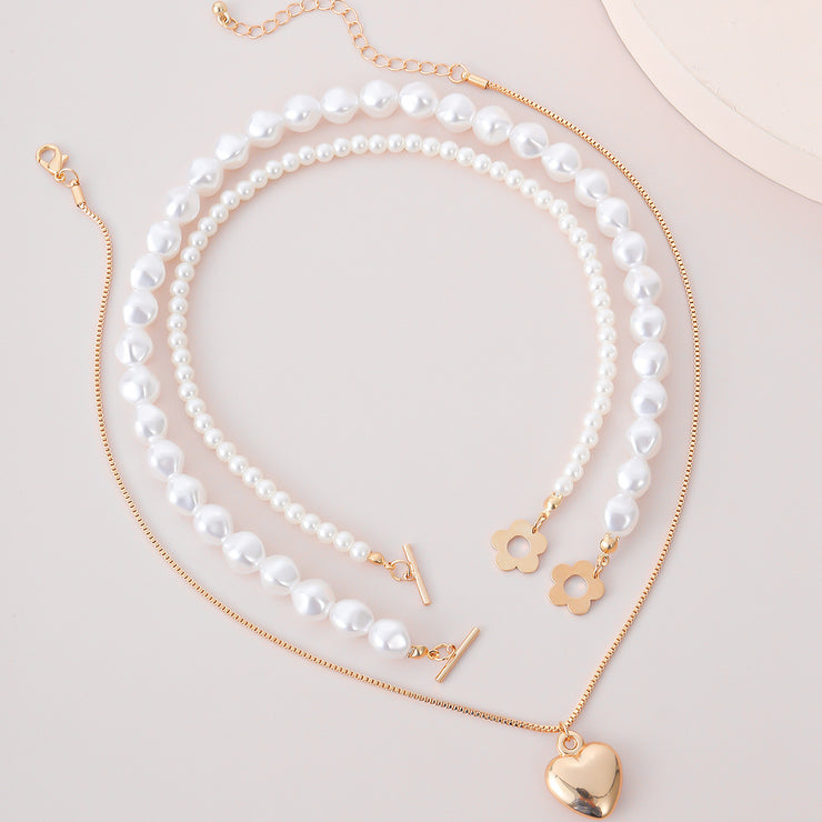 Innocent Heart Pearl Layering Neckalce