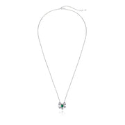 Emerald Butterfly  925 Silver Necklace