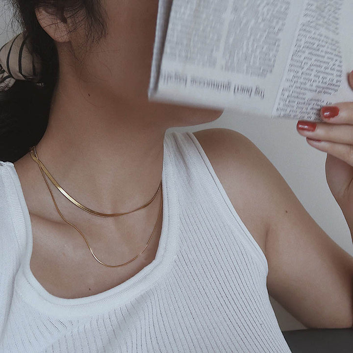 Snake bone simple and versatile necklace