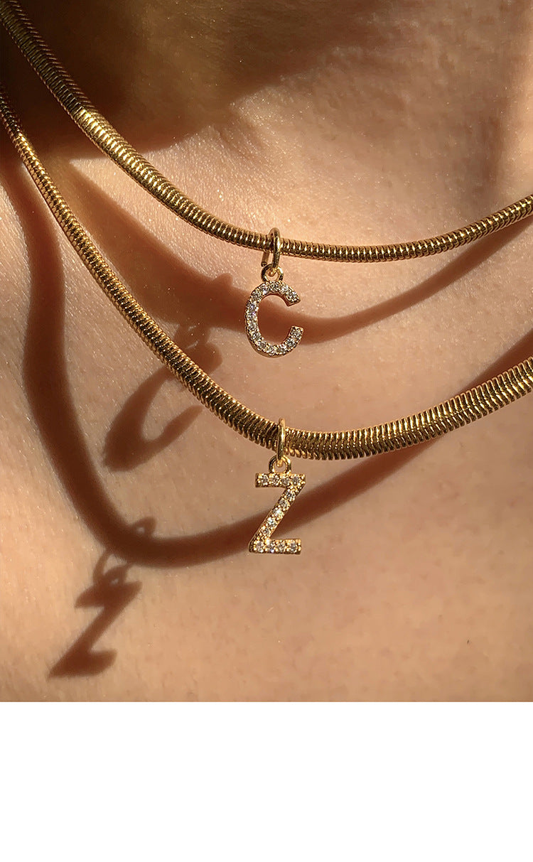 French Style Letter Necklace