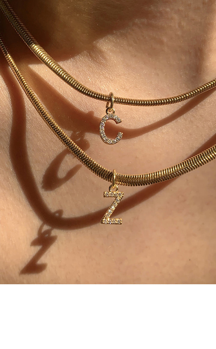 French Style Letter Necklace