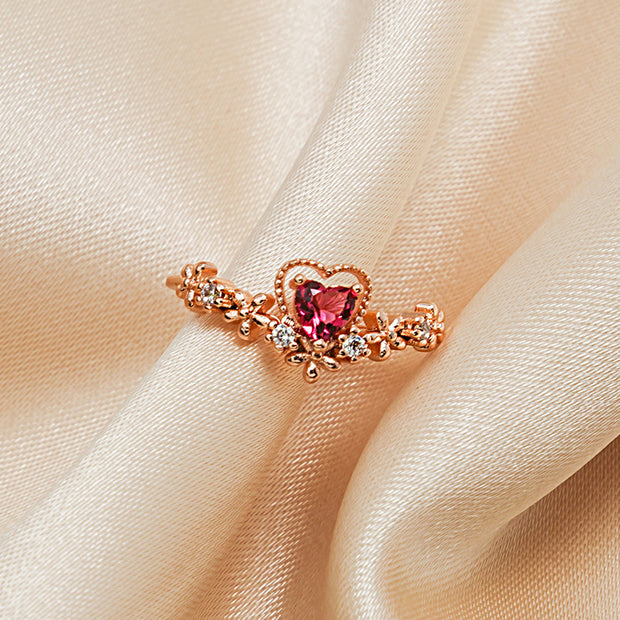Red Crystal Love Ring