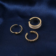 Minimalist Three Piece Ring Set