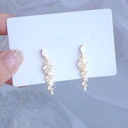 18K Gold Leaf Drop Earrings