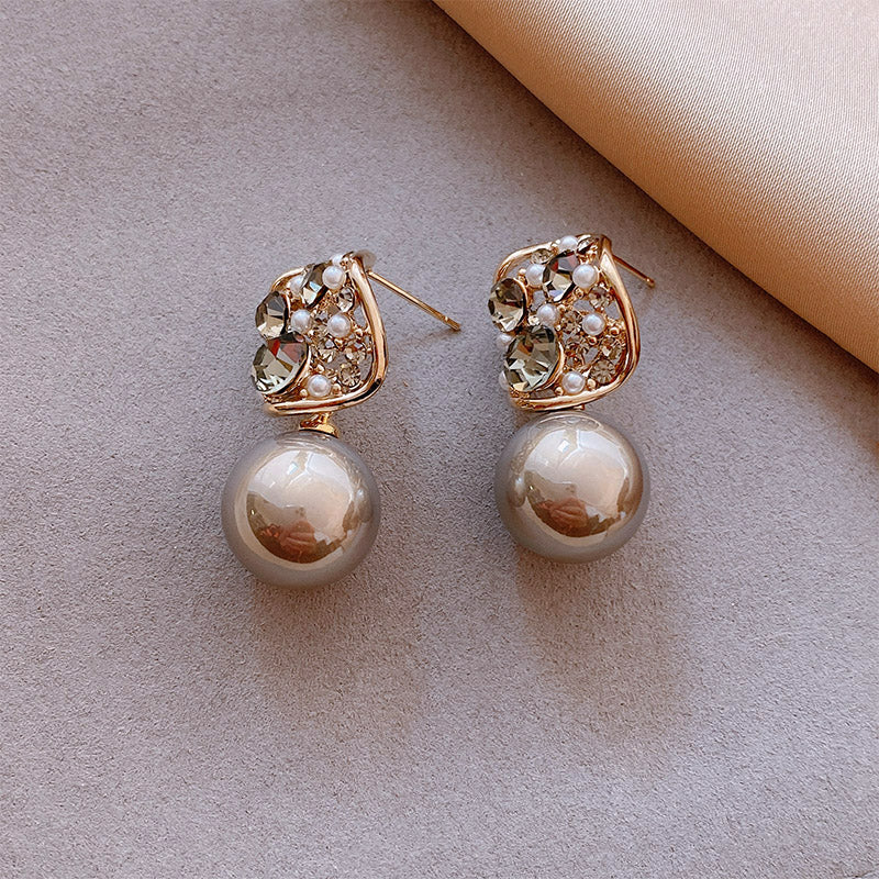 Luxe Crystal Pearl Earrings