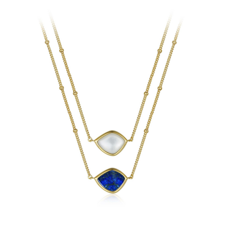 Natural Lapis Lazuli Sterling Silver Necklace