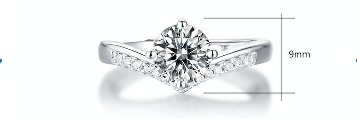 Celestial V-Chevron Moissanite Ring