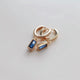 4A Blue Zirconia Square Earrings in Sterling Silver