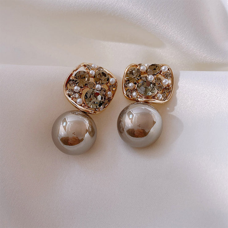 Luxe Crystal Pearl Earrings