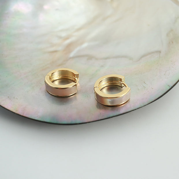 Geometric Metal Seashell Earrings