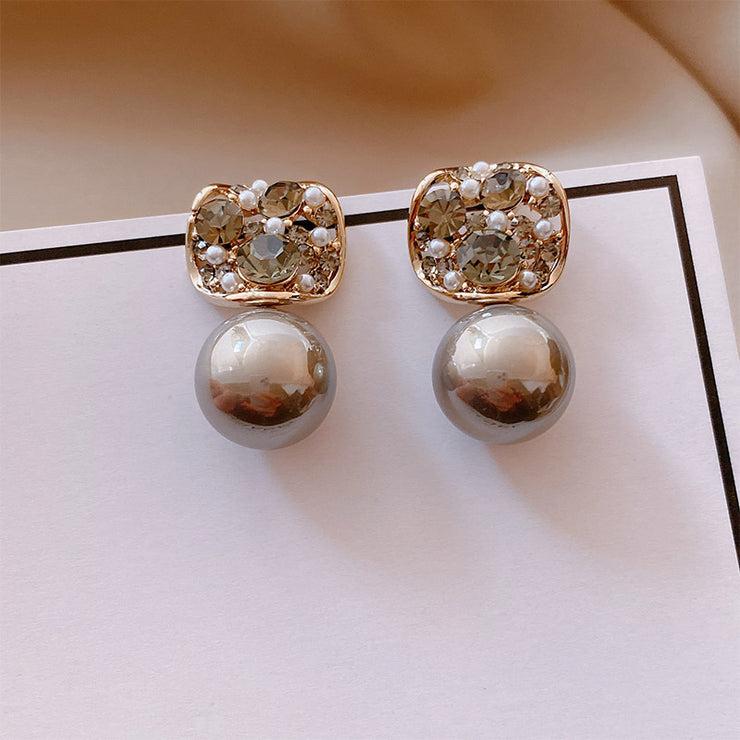 Luxe Crystal Pearl Earrings
