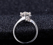 Moissanite 925 Silver Snowflake Twisted Arm Ring