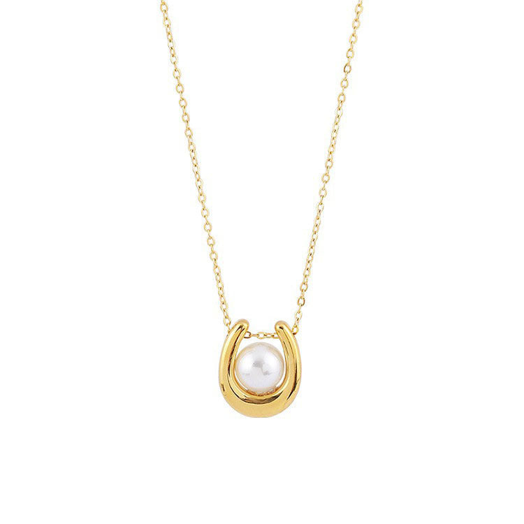 U-shaped Pearl Necklace