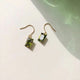 S925 Sterling Silver Green Zirconia Earrings