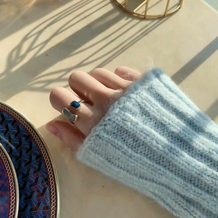 Elegant Sapphire Open Ring