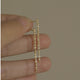 925 Sterling Silver Gold Plated Simple Tassel Earrings