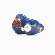 Hand Painted Enamel Porcelain Ring-Klein