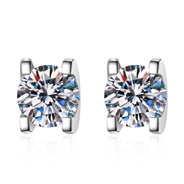 Eternal Promise Moissanite Sterling Silver Earrings