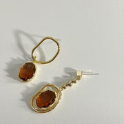 French Vintage Asymmetrical Earrings