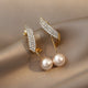 Crystal Erin Pearl Drop Earrings
