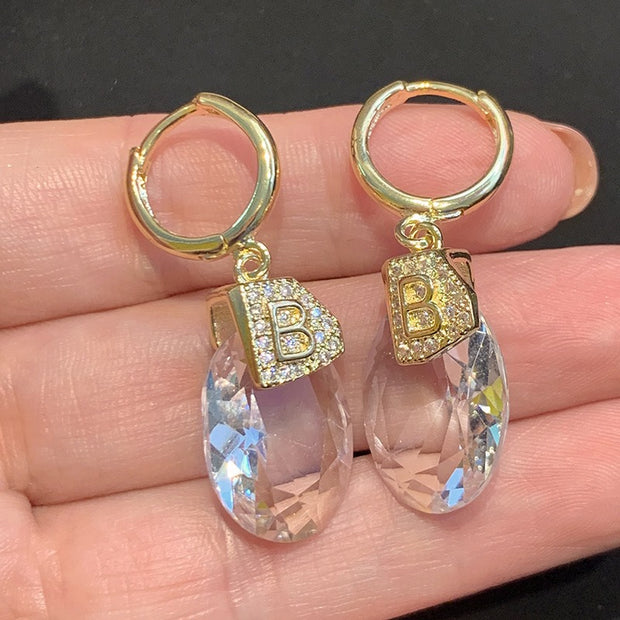 Lucite Gemstone Drop Earrings