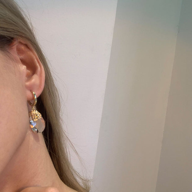 Lucite Gemstone Drop Earrings