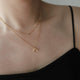 Green Diamond Crescent Double Stacked Chain