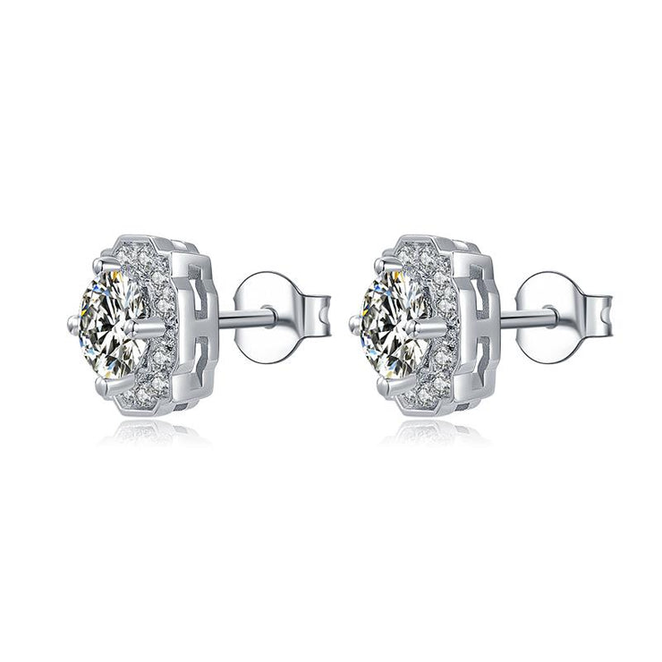 Moissanite 925 Silver Harry Winston Earrings