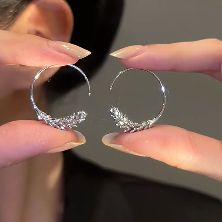 French Wheat Hoop Earrings