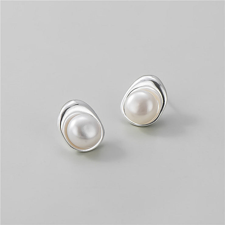 Melting Pearl 925 Sterling Silver Earrings