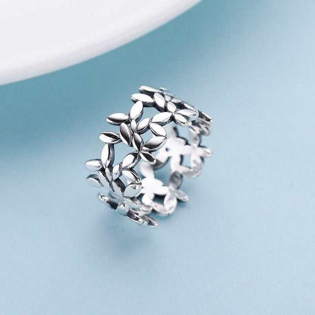 Silver Leaf Ring