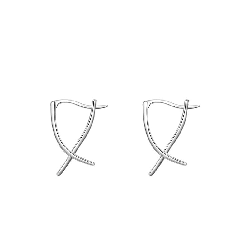 Sterling Silver Simple Line Earrings
