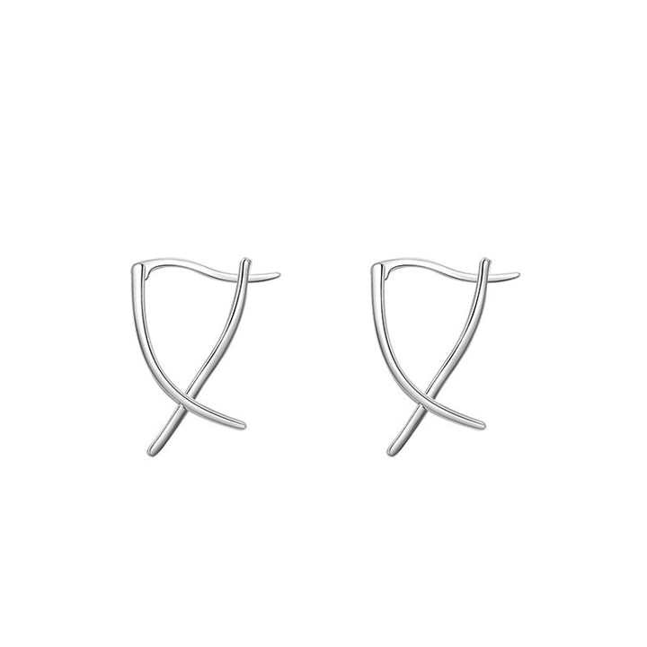 Sterling Silver Simple Line Earrings