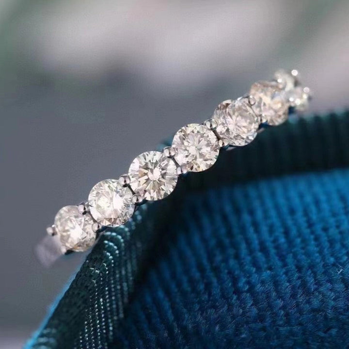 Classic Half-Eternity Moissanite Band