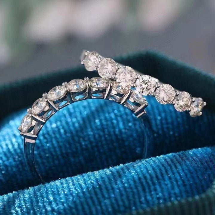 Classic Half-Eternity Moissanite Band