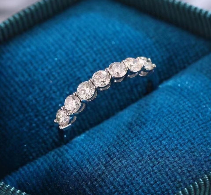 Classic Half-Eternity Moissanite Band