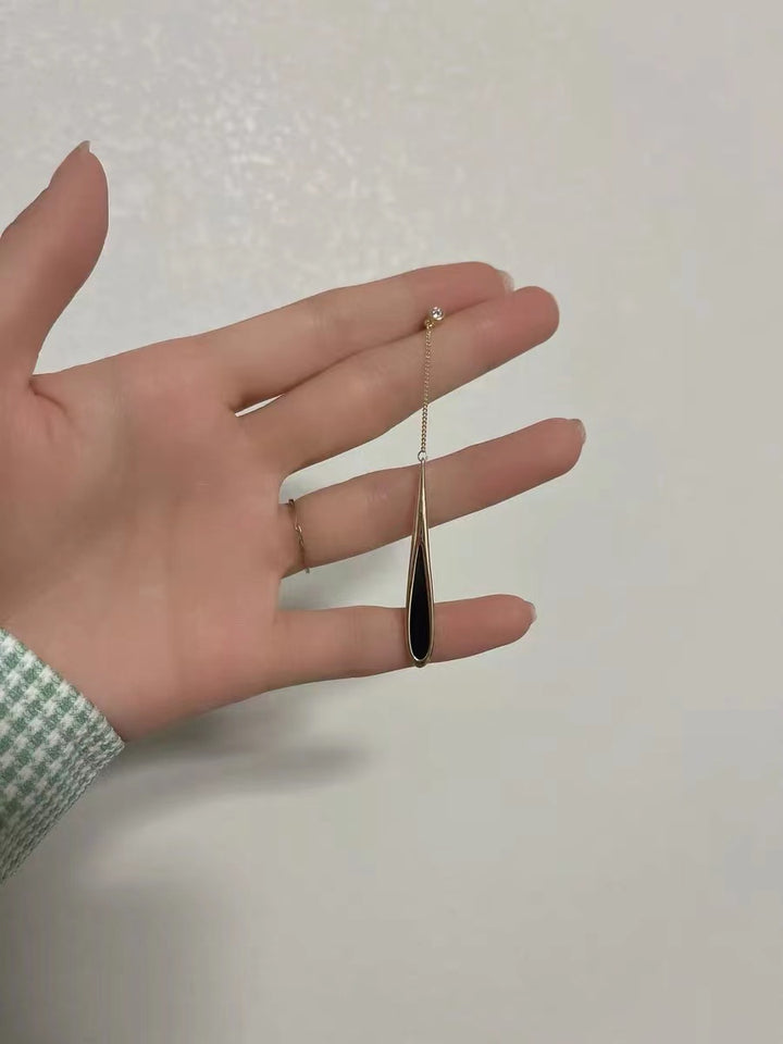 Black drop earrings