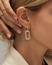 Gold Rectangle Hoops